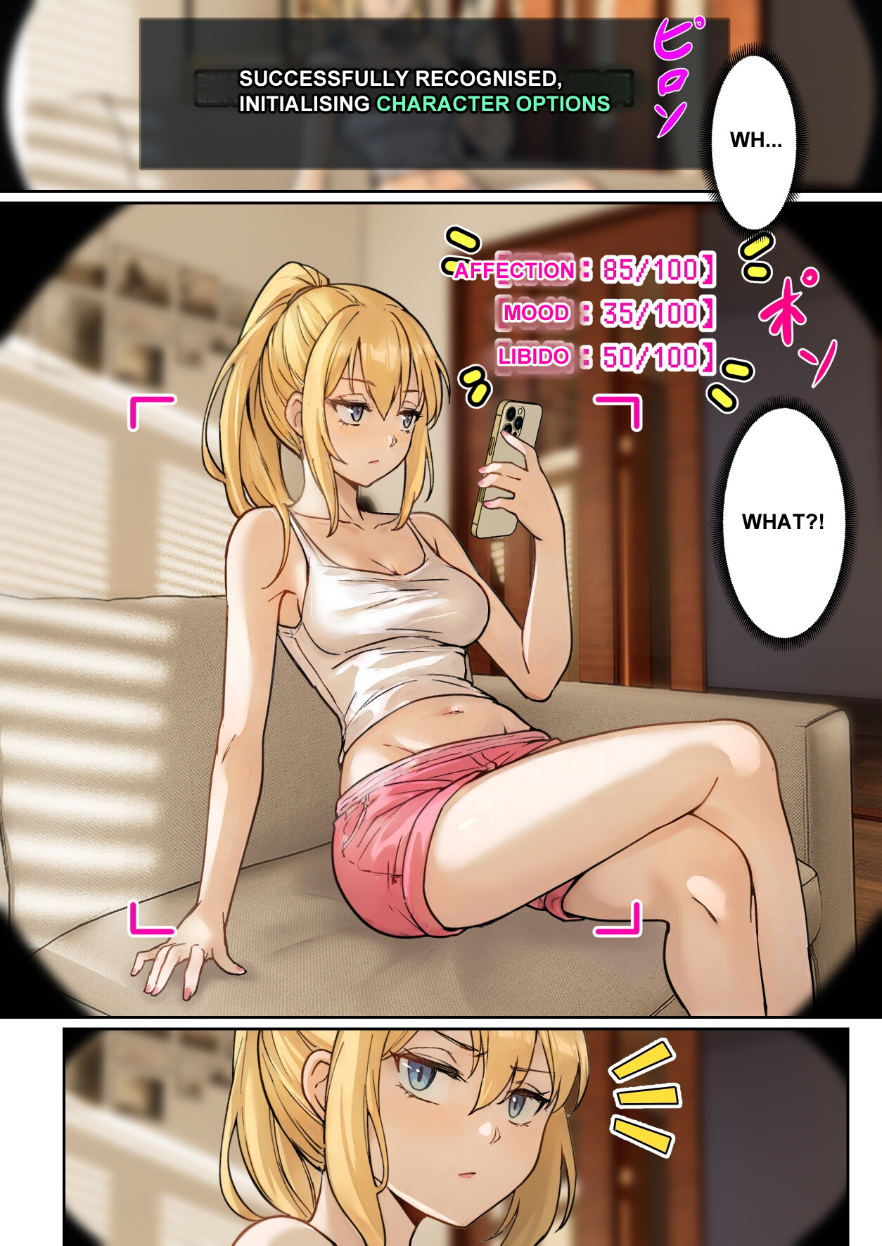 Hentai Manga Comic-My AR glasses can see various stats about my foster sister!?-Read-8